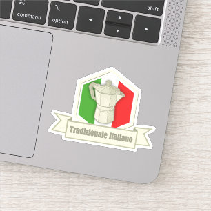 Italienische Klassik Brew: Vintager Kaffee Inspiri Aufkleber