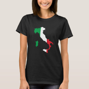 Italienische Kontur mit roten, grünen Streifen T-Shirt