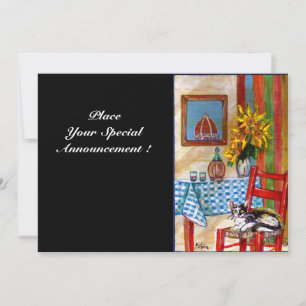 ITALIENISCHE KÜCHE IN FLORENZ, rot blau Ankündigung