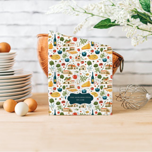 Italienische Küche Monogram Teetuch Geschirrtuch (Von Creator hochgeladen)