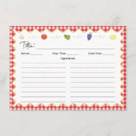 Italienische Küche Rezept Karte