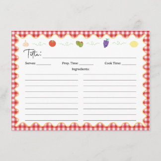 Italienische Küche Rezept Karte