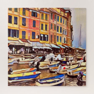 Italienische Küste Portofino Künstlerische Puzzles