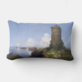 Italienische Küstenlandschaft mit Ruinenturm Lendenkissen