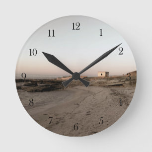 Italienische Küstenlandschaft Runde Wanduhr