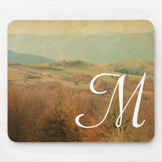 Italienische Landesseitige Monogramm-Initialmaus Mousepad (Vorne)