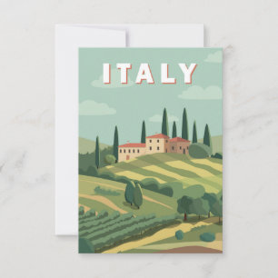 Italienische Landschaft Dankeskarte
