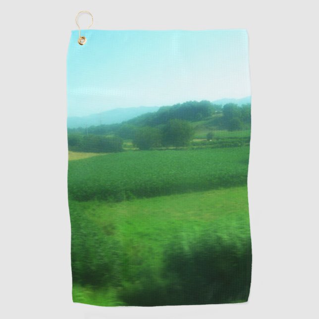 Italienische Landschaft Golfhandtuch (Vorderseite)