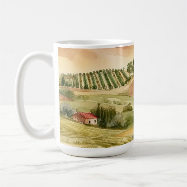 Italienische Landschaft Landschaftlich Italien Was Kaffeetasse (Links)