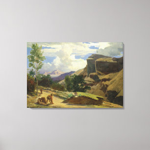 Italienische Landschaft Leinwanddruck