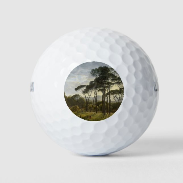 Italienische Landschaft mit Pinienbäumen (Voogd) Golfball (Vorderseite)