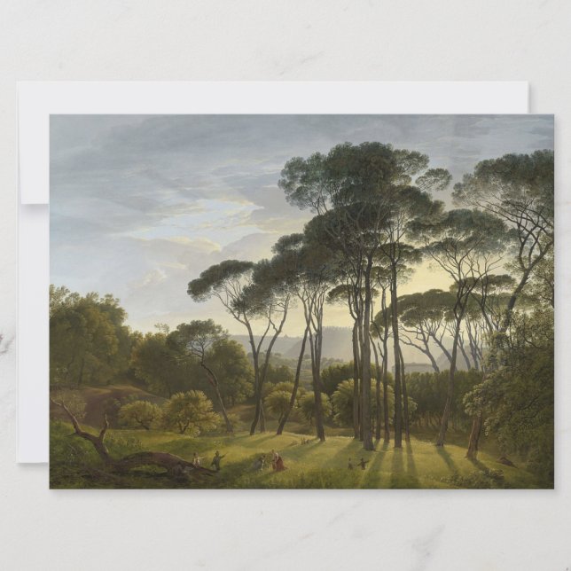 Italienische Landschaft mit Pinienbäumen (Voogd) Karte (Vorderseite)