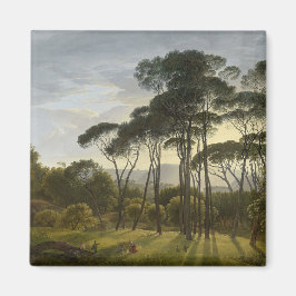 Italienische Landschaft mit Pinienbäumen (Voogd) Magnet