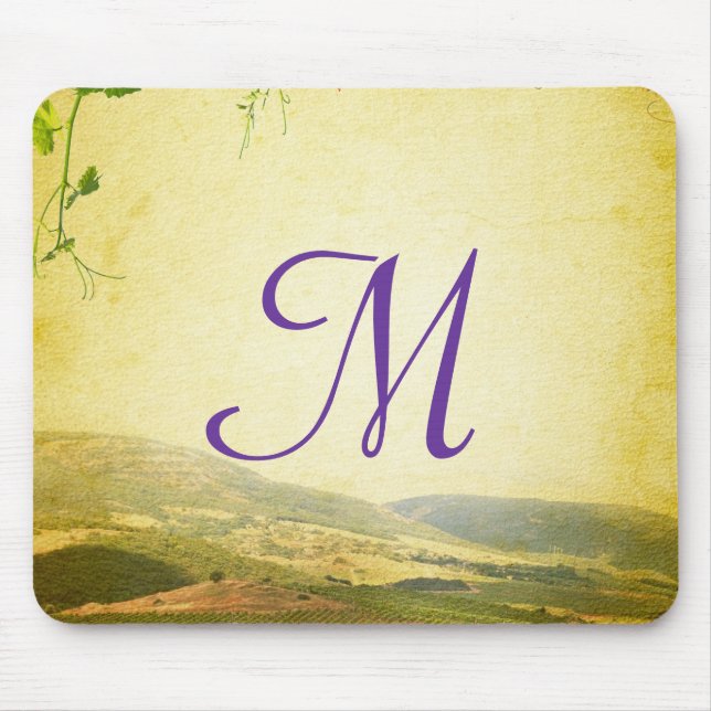 Italienische Landschaft Monogramm erste Maus Pad Mousepad (Vorne)