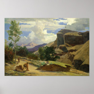 Italienische Landschaft Poster