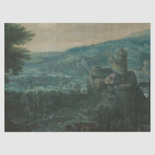 Italienische Landschaft Seidenpapier (Vorderseite)