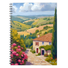 Italienische Landschaft | Weinberg Aquarell Reise Notizblock