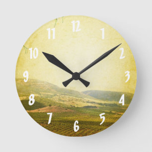 Italienische Landschaft Weinkeller Uhr