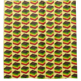 Italienische Lebensmittel Regenbogen Tricolor Sieb Duschvorhang