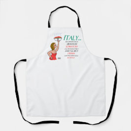 Italienische Lebensmittel und Frauen Funny All-ove Schürze