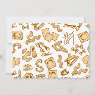 Italienische Lebensmittel und Geschirr, Risotto, P Feiertagskarte