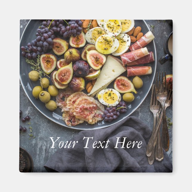 Italienische Lebensmittelauswahl Magnet (Vorne)