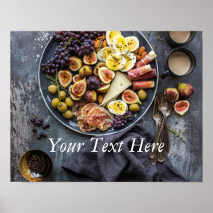 Italienische Lebensmittelauswahl Poster