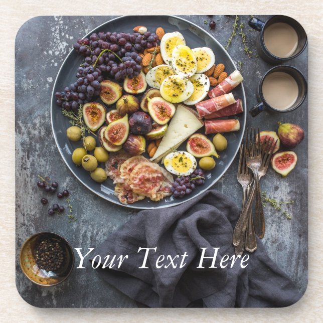 Italienische Lebensmittelauswahl Untersetzer (Vorderseite)