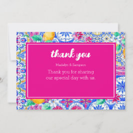 Italienische Lemon Aquarellwoche Danke Karte