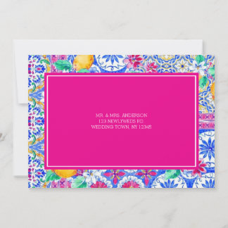 Italienische Lemon Aquarellwoche Danke Karte