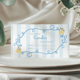 Italienische Lemon Blue Bows Wie viele Bonbons Begleitkarte