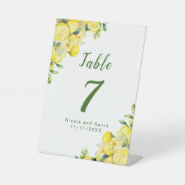 Italienische Lemon Greenerity Frame Wedding Sockelschild