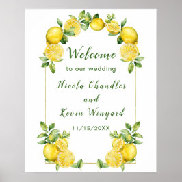 Italienische Lemon Greenerity Frame Wedding Willko Poster