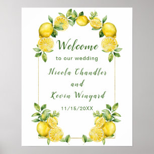 Italienische Lemon Greenerity Frame Wedding Willko Poster