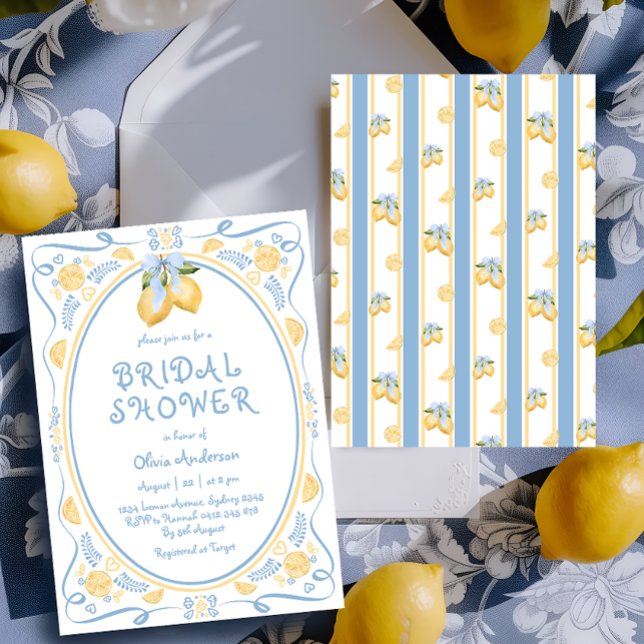 Italienische Lemon Whimsical Bridal Dusche Einladu Einladung (Von Creator hochgeladen)
