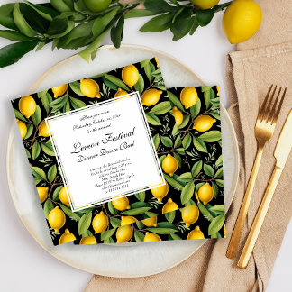 Italienische Lemons Geburtstagsparty oder Citrus F Einladung