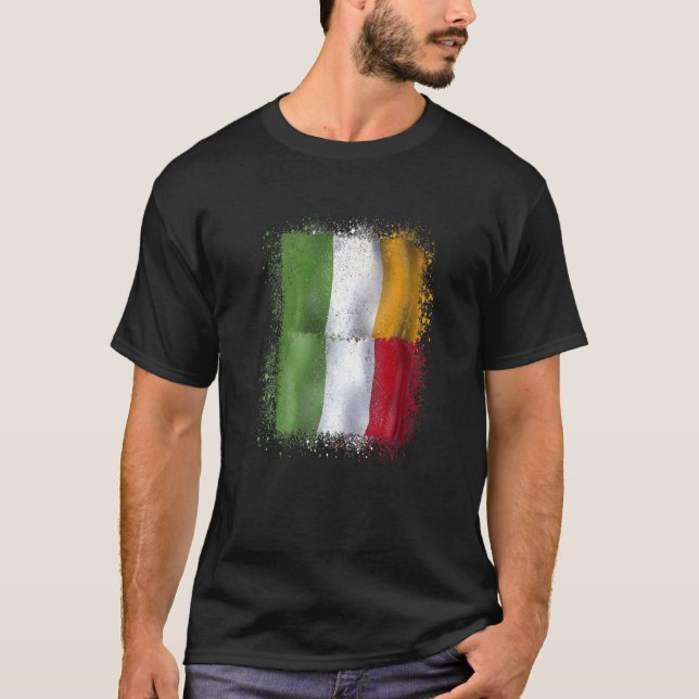 Italienische Liebe Irland und Italien T-Shirt (Vorderseite)