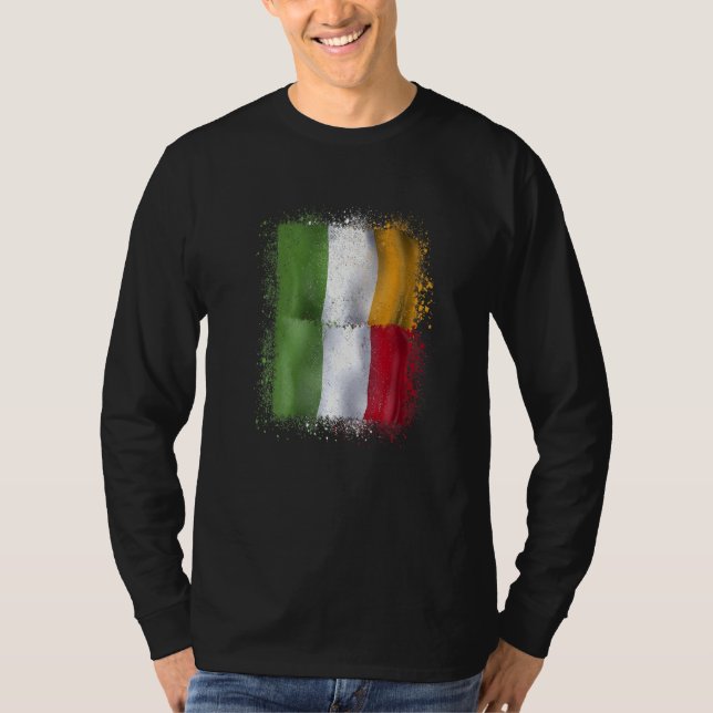 Italienische Liebe Irland und Italien T-Shirt (Vorderseite)