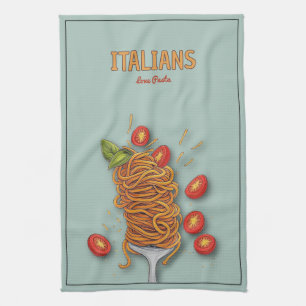 Italienische Liebe Pasta Geschirrtuch