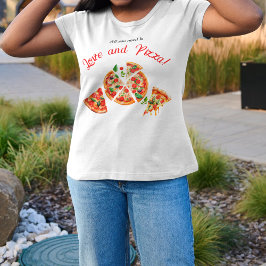 Italienische Liebe & Pizza Party Slice Brautparty T-Shirt