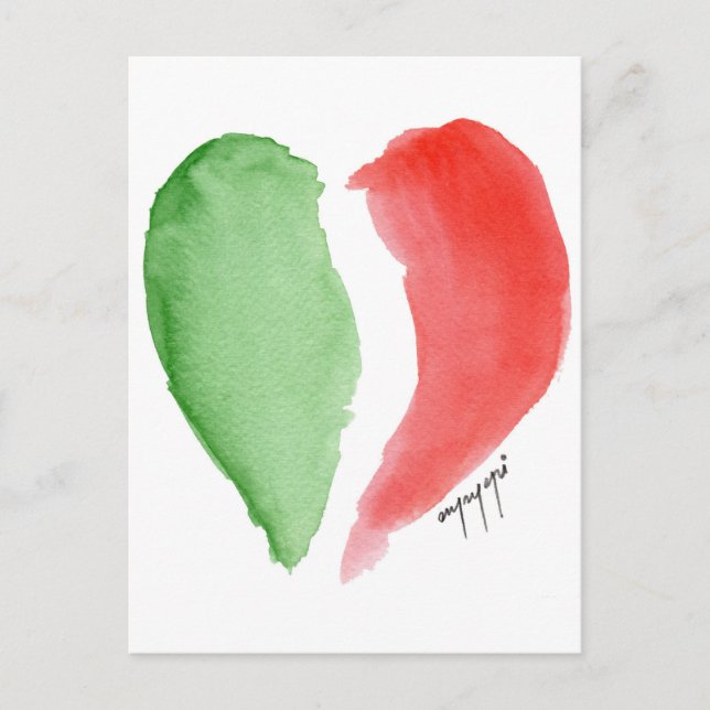 Italienische Liebe Postkarte (Vorderseite)