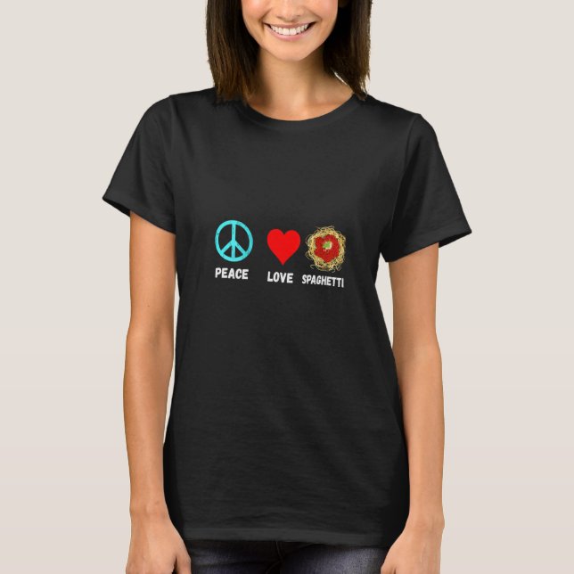 Italienische Liebe Spaghetti T-Shirt (Vorderseite)