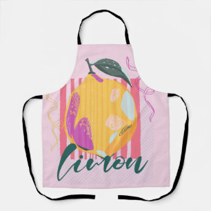 Italienische Limon Zitrone Rosa Schürze