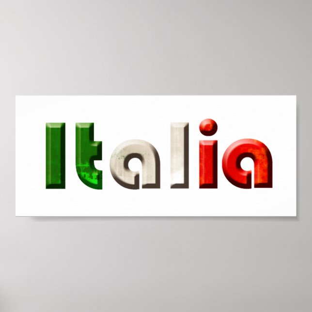 Italienische Logogeschenke für Italiener und Itali Poster (Vorne)