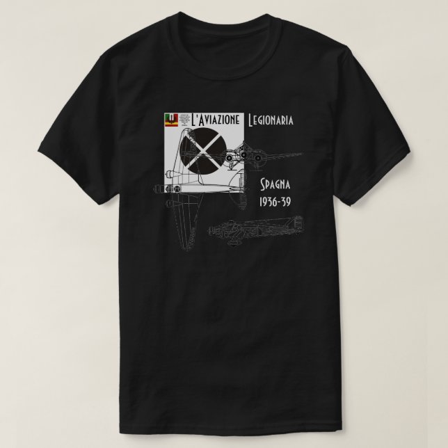 Italienische Luftwaffe Spanien ziviler Krieg Musso T-Shirt (Design vorne)