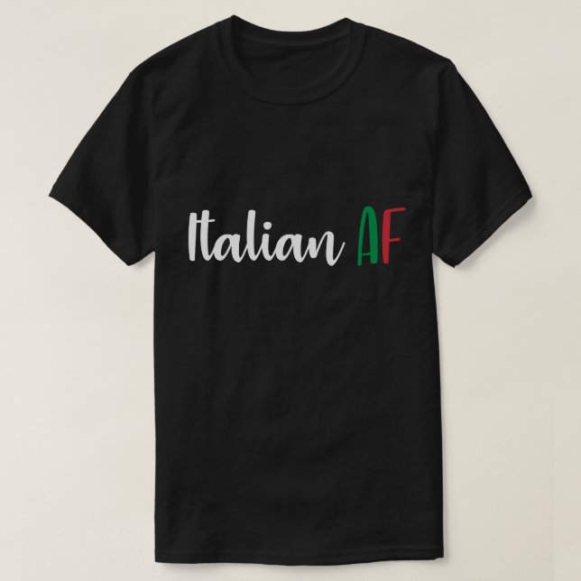 Italienische lustige Flagge AF der T-Shirt (Design vorne)