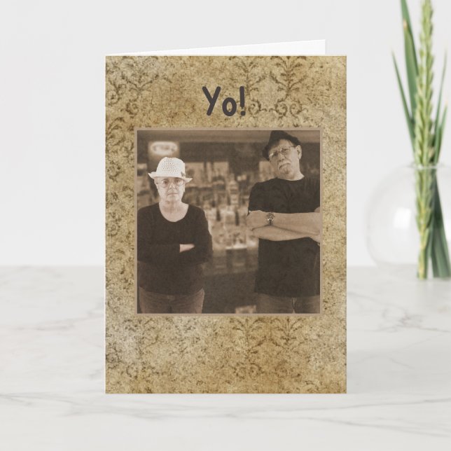 Italienische Mafia Birthday Wish Karte (Vorderseite)