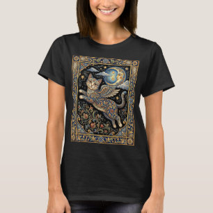 Italienische Majolika-Fliegende Katze: Renaissance T-Shirt