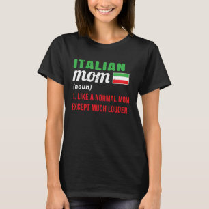 Italienische Mama Handgesture Italienische Farben T-Shirt