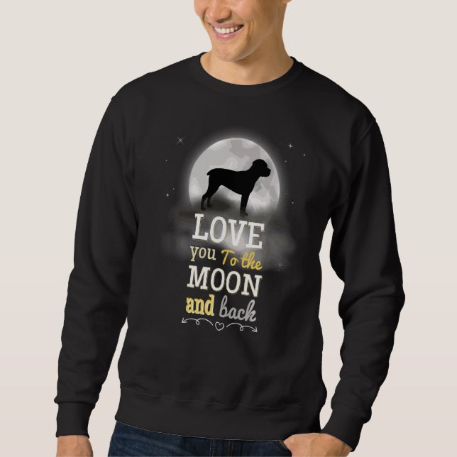 Italienische Mastiff Cane Corso Liebe zum Mond Sweatshirt (Vorderseite)
